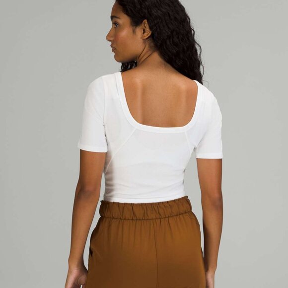 NWOT Lululemon Ribbed Held Tight Short Sleeve Shirt - Brown - Picture 6 of 9